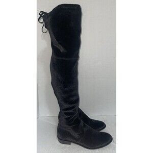Marc Fisher Boots Womens 7.5 Black Over The Knee Zip Up Witchy Goth Whimsigoth